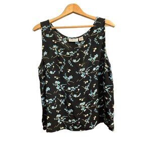 Women's Style & Co Collection Sleeveless Top Shell Multi Blue SZ 12 Office Layer